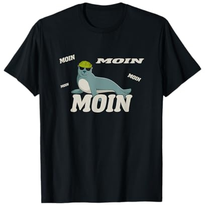 Plattdeutsch Moin Moin Seehund mit Mütze T-Shirt
