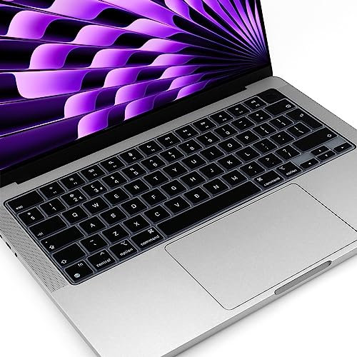 Silikon Tastatur Cover Skin für 2025-2022 MacBook Air 15/13 Zoll M4 M3 M2 M1 & Pro 14/16 Zoll A3240 A3241 A3114 A3113 A2941 A2681 A2992 A2918 A2991 Tastaturschutz Protector Zubehör