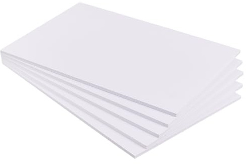 BENECREAT Lot de 5 panneaux rectangulaires en mousse PVC expansée pour panneaux d'affichage, projets scolaires et de bureau, 5 mm d'épaisseur - Blanc - 30 x 19 cm