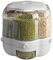 Dispensador de alimentos, Contenedor de almacenamiento de granos de alimentos, Dispensador de arroz giratorio de 6 rejillas de gran capacidad de 6.5L, Caja de almacenamiento de alimentos