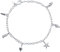 Amberta Bracelet de Cheville avec Breloques pour Femme en Argent Sterling 925/1000: Coquillages Marins - 22 + 3 cm