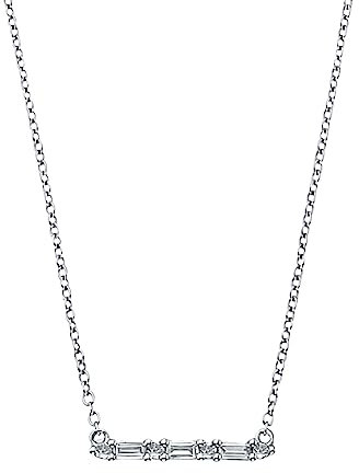 s.Oliver 2034253 Damen Collier Sterling-Silber 925 Silber Weiß 45 cm