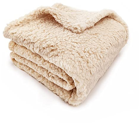 Hundedecke, weiche, warme, flauschige Fleece-Schlafmatte, Bettdecke, Katzenwelpe, Haustierdecke für Kätzchen, kleine Hunde und andere Kleintiere, 80 x 60 cm, maschinenwaschbar