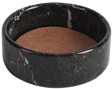 Radicaln sous-Verres à vin Noir en marbre 14 cm, Faits Main, pour Bouteilles de vin, décoration intérieure Moderne