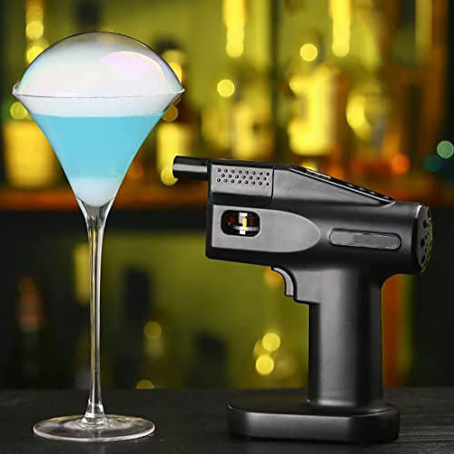Pistola de infusión de humo alimentada por USB, kit de ahumador de cócteles, generador de humo frío, pistola de burbujas ahumada para alimentos de cocina, para bebidas, carne, queso, infusor de interi
