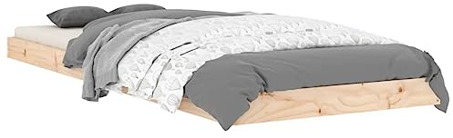 vidaXL Bed Frame without Mattress 75x190 cm Small Single Small Single
