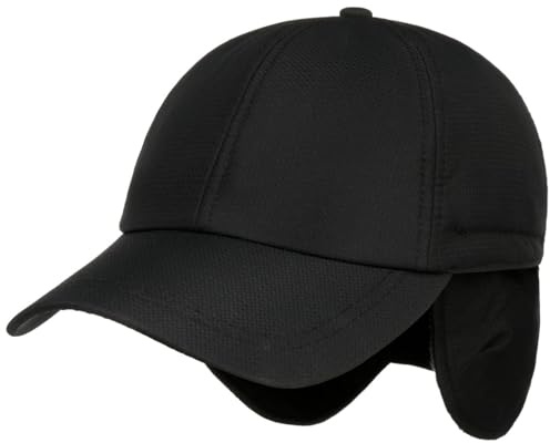 Lipodo 3M Thinsulate Baseball Cap Fullcap with Ear Flaps Neck Protection Stretch Polyester Unisex Summer Winter Black
