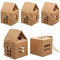Beavorty Geschenkboxen, 10 Stück Weihnachts-Leckerli-Boxen, 8 x 8 x 7,5 cm große Geschenkboxen in Hausform, Bonbonschachteln aus Kraftkarton für Weihnachten, Hochzeit, Babyparty, Geburtstagsfeier