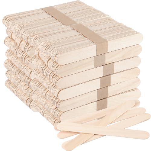 ZOENHOU 1000 Stück 11,4 cm Eis am Stiel, Naturholz Lolly Craft Lollipop Sticks, Holz Popsicle Sticks Jumbo für DIY Handwerk, Modellbau, Kunstbedarf