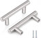 2 Pack Kitchen Cupboard Handles Stainless Steel Kitchen Door Handles Brushed Cabinet Handles Wardrobe Drawer (2 Pack Silver, Hole Centre 64mm)