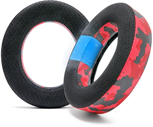 WC FreeZe HS60 - Cooling Gel Replacement Earpads for Corsair HS50, HS60, HS70 & More by Wicked Cushions - Boost Comfort, Durability, Thickness & Sound Isolation for Epic Gaming Sessions | Red Camo