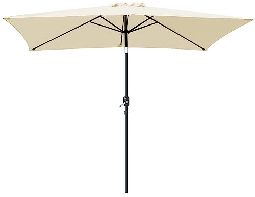 Blümme 2x3M Rectangular Parasol Patio Outdoor Sun Shade Umbrella Cream