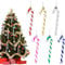 13cm Colorful Christmas Candy Cane Decorations - 6pcs Glitter Xmas Tree Pendant Hanging Ornaments - Plastic Holiday New Year Party Decor