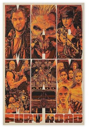 NEDOES Mad Max Fury Road Poster Leinwand Poster Wandkunst Dekor Druck Bild Gemälde für Wohnzimmer Schlafzimmer Dekoration ungerahmt 30 x 45 cm