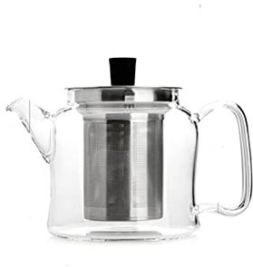 TREGOO teekannen Glas Teekanne Set - Koche & Mikrowelle Safe Glaskocher, geeignet für blühenden Tee und Loser Blatt-Tee-Maker (400ml)
