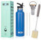 MINIW Borraccia in acciaio inossidabile 500ml 750ml, Borraccia senza BPA, Borraccia isolata a prova di perdite, Thermos isolato, Borraccia per Sport, Palestra, Scuola, Viaggi (blu 0,5 L)
