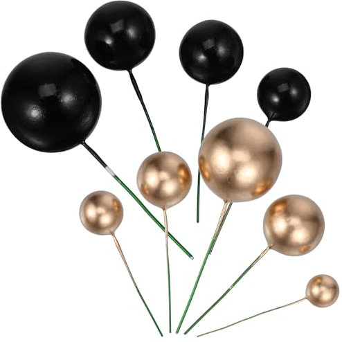 Cabilock Ball Cake Toppers Cake Balls Birthday Cupcake Toppers Versatile Decorations