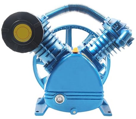 Unité de compresseur d'air comprimé 5,5 HP - Unité de compresseur V - Unité de compresseur à deux cylindres - Tête de pompe de compresseur - 2 cylindres - 1440 tr/min - 12 bar.