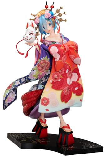 Anjinguang Anime Figur REM Kimono Actionfigur Statue PVC 29 cm Re 0 REM Figur Sammlerstück Geschenk Stehende Statische Modell Ornamente