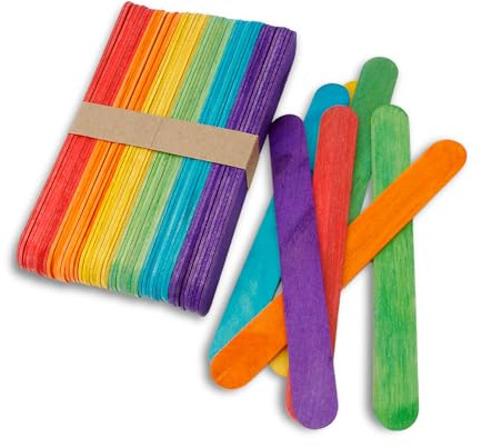 Eisstiele Holz,100PCS Holzstäbchen,Eisstiele,Holzspatel,Eisstiele Aus Holz Zum Basteln,Holzstäbchen Zum Basteln,Eisstäbchen Holzstäbchen Breit,Eisstäbchen,Popsicle Sticks,Holzstiel
