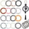 SUNNYCLUE 16Pcs Silicone Bead Ring Silicone Beadable O Rings Silicone Focal Beads Bulk Round Silicone Loop with 2 Holes Silicone Ring Beads Silicone Rings for jewellery Making DIY Crafts Keychain