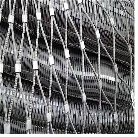 ASumPio Absperrnetz Für Haustiere, Absperrung Für Fahrzeuge, Gitter Für Treppen, Fallschutz, Abdeckung Aus Edelstahl 304, Zum Aufhängen, Netzgitter, 5 cm (5 cm, 1,5 X 4 M)
