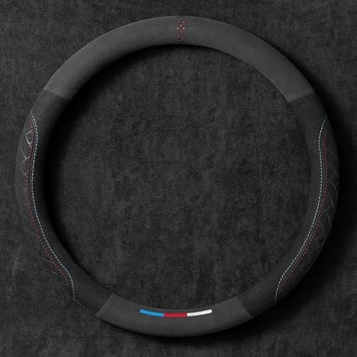 Lgtcjzfw Wildleder Auto Lenkradbezug für BMW X1 E84 F48 18i 18d 20i 20d 25i 25d, Elastisch Atmungsaktiv und geruchsneutral, universal für alle Jahreszeiten