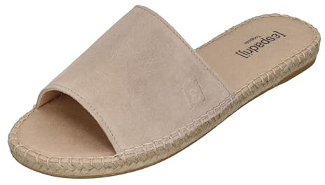 Espadrij L'ORIGINALE Damen Pantolette PLAGE VELOUR beige