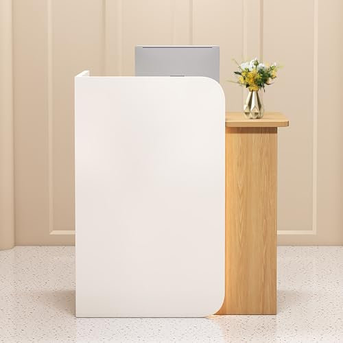 Moderner Empfangstisch mit LED-Ambientebeleuchtung und Schubladen für Zuhause, Büro, Salon, Spa und Lobby, Kasse und Einzelhandel, Theke für Geschäfte (Stil 3)