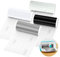 4 Rollen Smart Vinyl Permanent für Cricut Joy 14x200cm Smart Adhesive Vinyl Permanent Vinylfolie Selbstklebend Schwarz Weiß Silber Transferfolie zum DIY Fenster, Tassen, Autos, Banner