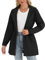 Tuopuda Imperméables Vestes pour Femme Longue Veste de Pluie Manteau à Capuche Coupe-Vent Imperméable Zip Poncho d'Extérieur Vêtement de Pluie à Capuche(Noir,XXL)