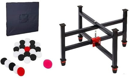 Kalindri Sports Carrom Bodenständer mit Carrom-Münzen, Aufkleber und Carrom-Abdeckung