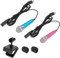 sourcing map 2 Pcs Mini Microphone, Mini Mic Tiny Microphone Phone Type C Mic Small Microphone with Bracket, Sponge Cover for Record Phone Voice, Blue/Hot Pink