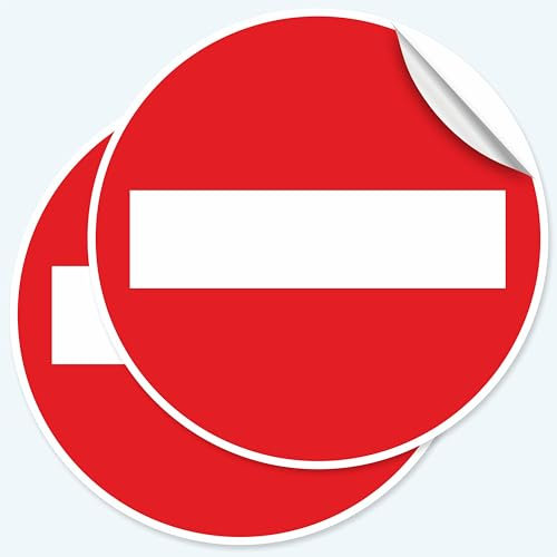 Pubblimania 2 Adesivi di Segnaletica Divieto di accesso Cm 20x20, Etichette adesive morbide, impermeabili e lavabili