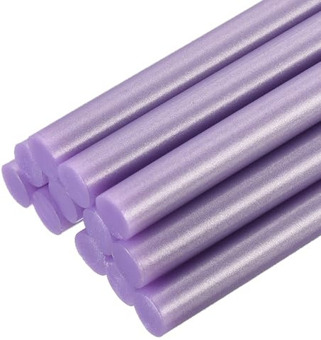 sourcing map 12pcs Full Size Hot Glue Sticks for Glue Gun 7mm x 200mm Small Glue Sticks, Metallic Purple