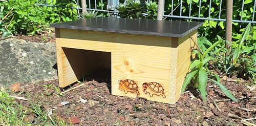 Premium Schildkrötenhaus (SH8) Lasiert aus 20mm starken Vollholz - Wetterfest Schildkrötengehege Schildkröten Wetterfest Freilauf Gehege