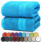 NatureMark Serviettes DE Bain Premium/Serviettes DE Douche en 100% Coton, Douces, durables, avec Boucle de Suspension – Lot de 2, 100x150 cm, Turquoise