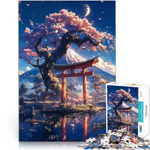 Teenager 1000-teiliges Puzzle Staycation: Zeit totschlagen japanischer Sakura-Baum Geburtstagsgeschenk, Geschenke, Wandkunst38x26cm