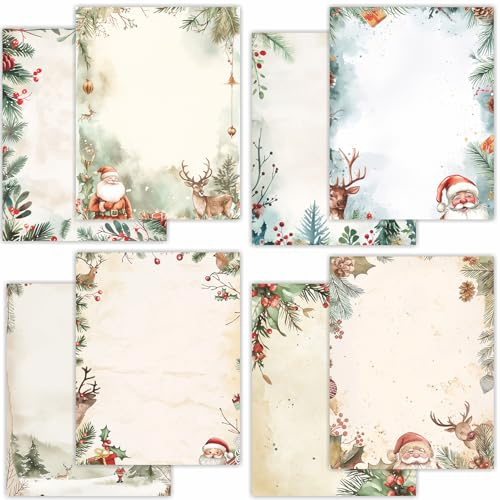 PARTH IMPEX 56 Sheets Christmas Writing Paper 8.5x11 - Letter Size