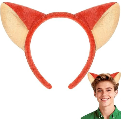 Gleemix Fuchs Ohren Haarreif, Karneval Fuchsohren Stirnband, Fuchs Kostüm Kinder Erwachsene, für Cosplay Fasching Halloween Tierkostüm Geburtstag