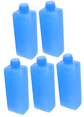 TOYANDONA Lot de 5 Blocs Réfrigérants Bleus Mini pour Climatiseur Ventilateur, Pains de Glace Réutilisables en Polyéthylène, Compacts et Légers pour Glacière, Pique-niques et