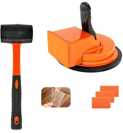 Laminat saugnapf,Laminat werkzeug für Vinyl&Fliesen mit Saugheber,Hammer