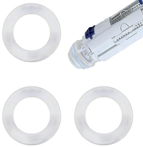 3Pcs Replacement Toilet Flush Valve Seal Washer Toilet Cistern Seal Cistern Diaphragm Washer Flush Valve Gasket For Toilet Flush Valves 49 and 50 Leaking Toilet Repair For Various Compatible (Clear)