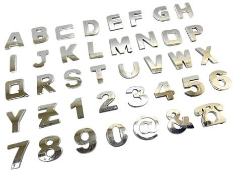 Adesivi Lettere 3D – Adesivi Auto 3D, Lettere Resistenti Ai Raggi UV E Alle Intemperie 2,5x2,2cm, Set Da 40 Pezzi | Decorazione Personalizzata Per SUV, Camion, Finestre, Laptop, Uso Esterno