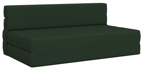 vidaXL Klappsofa Bett Dunkelgrün 152 x 86,5 x 60 cm Stoff, Verstellbares Sofa-Bett, rechteckige umwandelbare Couch, vielseitiges Möbelstück für Schlaf- und Wohnzimmer