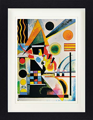 1art1 Wassily Kandinsky Poster Balancement, 1925 Gerahmtes Bild Mit Edlem Passepartout | Wand-Bilder | Im Bilderrahmen 40x30 cm