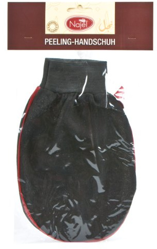 Najel Schwarzer Peeling-Handschuh, 70 g