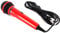 SoundLAB Mr Entertainer Plastic Karaoke Microphone Red Karaoke Performance DJ Disco PA