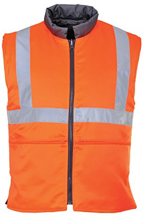 Portwest RT44 Schutzausrüstung Polyester Hochwertige Oberfläche Baumwolle | Orange, M, UPF 40+, EN ISO 20471 Klasse 2, Wendbar Reflektierend Bahn, Reißverschluss, Schmutzabweisend