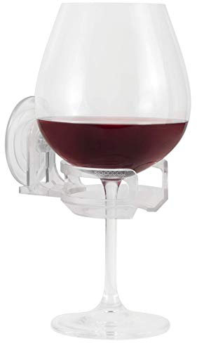 SipCaddy Tragbarer Getränkehalter für die Dusche, für Bier & Wein, mit Saugnäpfen farblos